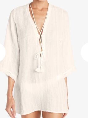 Robin Piccone NATALIE TUNIC, Color ECRU. Size Small, NWOT Display